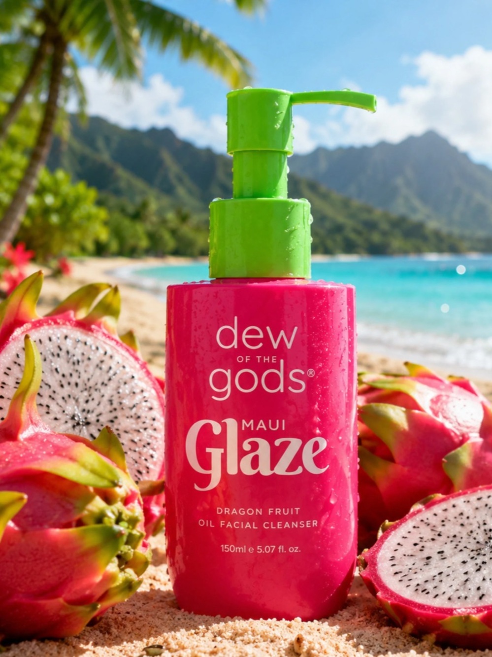 Dew Of The Gods Maui Glaze Dragon Fruit Oil Facial Cleanser 150ml BRAND NEW - Picture 2 of 4